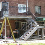 galvanized steel deck stair