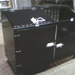 welded steel garbage bin
