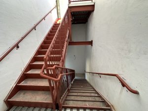 commerical steel stairs fabricated indoor metal steps staircases landing