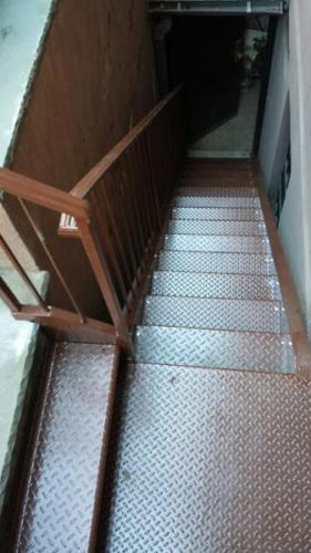 Indoor metal staircases