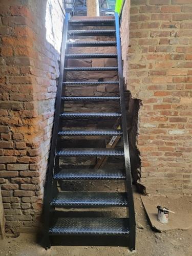 metal open tread basement staircases soho new york nyc