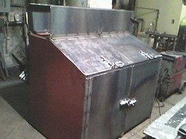 raw steel fabricated bin